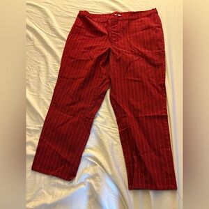 Stylish Red Striped Pants